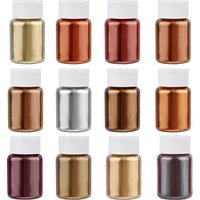 12 Colors 20ml Mirror Metal Texture Pearl Powder Epoxy Resin Colorant Glitter Marble Metallic Pigment Resin Dye Jewelry Making