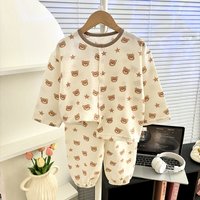 Kids Cute Cartoon New Sleepwear 2PCS Toddler Children Homewear Pajamas Thin Summer Boys Girls Air Conditioning Clothing