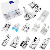 Homefish 13 Pcs Boxed Sewing Machine Presser Foot Set Universal Presser Feet Kit With Storage Box For Household Sewing Machines