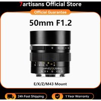 7artisans 50mm F1.2 APS-C Frame Manual Prime Large Aperture Camera Lens For Sony E Alpha 7IINikon Z Fuji X-T5 Olympus M4/3 Mount