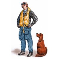 1/48 model resin product GK - German Pilot and Dog - Unassembled and Unpainted DIY Kit - 1038R