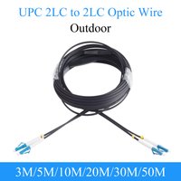 Fiber Optic Wire UPC 2 LC to 2 LC Optical Convert Single-mode 2-core Outdoor Extension Cable Patch Cord 3M/5M/10M/20M/30M/50M