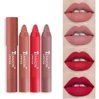 Nude Velvet Matte Lipstick Pen Lasting Waterproof Color Rendering Non-stick Cup Lipstick Pencil Lipliner Women Makeup Lip Stain