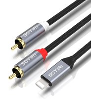 SOYIRI Apple Lightning to Dual RCA Audio Adapter Cable Mobile Phone Tablet Speaker Amplifier Mixer Audio Adapter Cable