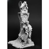 1/24 resin soldier model GK Ancient Female Warrior (with scene) Unassembled and unpainted DIY kit 1268C