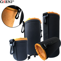 Camera Lens Pouch Bag Neoprene Waterproof Soft Video Camera Lens Pouch Bag Case ForCanon ForSony for Most Digital SLR Camera