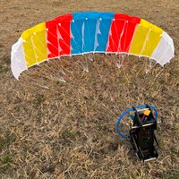 1Set 1.28m RC Paraglider Kit 40D Ripstop Nylon Parachute Canopy 2204 Brushless Motor Dual 12g Metal servo for Beginner Flight