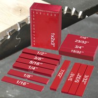 9/15pcs Gauge Block Set, Aluminum Metric/Inch Height Gauge Block, Setup Bars Portable Testing Gauge Block, Measuring Tool