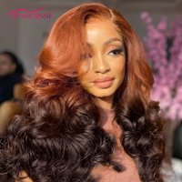 100% Brazilian Hair Super Double Drawn Bouncy Loose Body Wave Glueless 13X4 Lace Frontal Human Hair Wigs For Girls 250 Density
