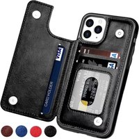 Leather Retro Card Holder Flip Cover for iPhone 15 14 13 12 11 Pro Max Mini Wallet Case XR X XS Max 8 7 6S 6 Plus SE3 2022 2020