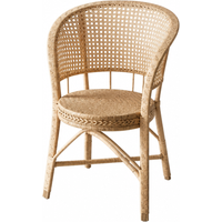Handwoven Natural Rattan Leisure Chair, Fine Handcrafted Breathable Cane Furniture, Eco-Friendly Cozy Chair for Indoor Rest