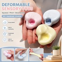 Handmade Deformable Squeeze Sensory Fidget Toys Pinch Anti-Stress Relief Decompression ASMR Squishy Cute Focus Gift Kids Adults