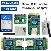 Micro SD TF Card to mSATA SSD Adapter Micro SD TF Card to MSATA/SATA TF Card Rearder Adapter for PC Computer Laptop