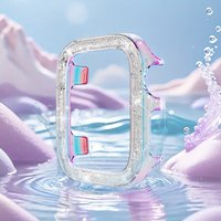 Laser Pearlescent PC Smartwatch Case for Apple Watch Ultra Series 7/8 Compatible with 38/40/41/42/44/45mm Protective Cover
