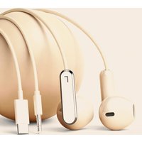 3.5mm/Type-C Wired Gaming Headphones, HiFi Deep Bass Stereo Earbuds, Built-in Volume Control for Gaming & Music