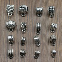 20pcs Bails Beads Connector Charms Jewelry Findings DIY Bails Beads Charms Connector Wholesale Antique Silver Color