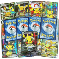 New 2026 55 Pcs Cartoon Cards Shining Vmax Vstar Big Size Collection Battle Trainer Card Children GX VMax Card Toys Gifts