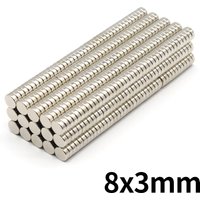 8x3mm Round Super Strong Neodymium Magnet N35 Powerful Magnetic NdfeB Permanent Refrigerator Magnet imanes DIY