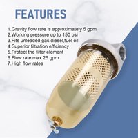 B10-AL Fuel Tank Filter Fuel Water Separator Assembly with PF10 Filters Waterproof Filters Oil Storage Tank Fuel Tank Filter