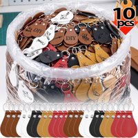 1/10pcs PU Leather Keychain DIY Blank Laser Engraving Custom Key Ring Pendant Accessories Handmake Personalized Creative Gifts