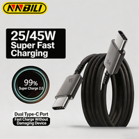 NNBILI PD 45W USB C Cable For Samsung Galaxy S22 S23 S24 S25 Ultra Note 10 5G 20 A53 A54 Super Fast Charging Type C Data Cable