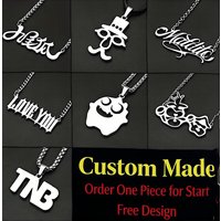Custom Logo Necklace Any Shape/Icon/Patterned Company Design Personalized Jewelry Gift