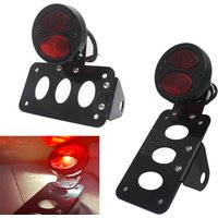 For Harley Sportsters Bobber Chopper Universal Motorcycle Side Mount Rear Stop Tail Light License Number Plate Bracket
