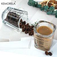 Espresso 2PCS Coffee Ounce Roasting Measuring Cup Glass 60ML Square Thickened Ounce Graduated Concentrated Simple Heat-resistant