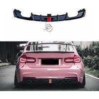 For BMW 3 Series F30 F35 MT Rear Bumper With Lights Dual Exhaust Lip body Kit Auto Exterior Modification Upgrade Accessories