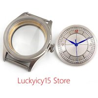 38mm 10ATM Watch Case glass back 32mm Dial Hands Set Sapphire Glass for NH34 NH35 NH36 ETA 2824 PT5000 Movement Watch Parts