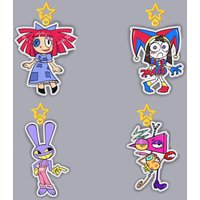 For TADC Pomni Jax Ragatha Zooble Anime Peripheral Acrylic KeyChain Exquisite Cute Backpack Accessories Pendant Festival Gift