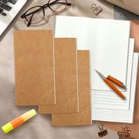 A6 Journal Refill Inserts, 3 Pack Lined Dotted Grid Notebook Refill Paper for Travel Journal & Bullet Journal