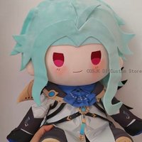 40cm Game Genshin Impact Il Dottore The Doctor Sitting Plush Doll Cosplay Dress Up Cotton Figure Model Ornament Christmas Gift