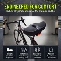 AliExpress NONE Extra Padding Noseless Bike Saddle Wide Comfortable Bicycle Seat Cushion for Men Women Peloton Stationary Bikes