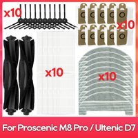 Fit For ( Proscenic M8 Pro / Ultenic D7 ) Part Accessories Main Side Brush Hepa Filter Mop Dust Bag Robot Vacuum Cleaner Kit