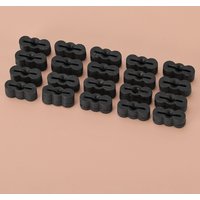 10Pcs Rubber End Stopper Bumper Black Fit for Full Extension Drawer Slide