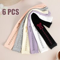 6 PCS Girls' Tights baby toddler leggings for Spring and Autumn, featuring a simple and casual design with a slim fit. They have
