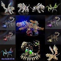 Mechanical Tyrannosaurus Rex, Cobra, Tiger, Scorpion King, Praying Mantis, Hell level 3D Metal Puzzle Model, High difficulty Toy