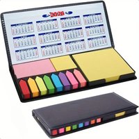 Multi-Color Stickers Set Business Sticky Note PU Leather Packaging Box Memo Note Office Stationery Set Calendar 2026/2027