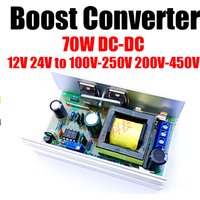 70W DC-DC 12V 24V do 160V 170V 200V-450V Regulowany konwerter napięcia Boost Power Converter Nixie Clock Tube Amplifier Capacitor Charging