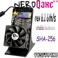 BitNerdQaxe++ Rev6.1 Bitcoin Miner Latest 6TH/s SHA-256 BTC Low Power 100W Solo Miner with 12V 10A PSU for Cryptocurrency Mining