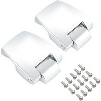 Chrome Razor Chopped King Luggage Hinges Pack Trunk Latches Lock For Harley Touring Glide 1988-2013 Motorcycle Accessories