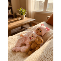 Rebirth Doll 3D High Color Girl Doll 20 inch Vinyl Body and Doll Accessories Suitable for Children Over 3 Years Old