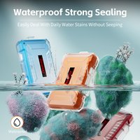 Desiontal Waterproof Memory Card Case - Shockproof Storage Holder for SD Cards, 3 Colors (Orange/Red/Blue)