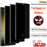 1-3PCS Anti-Spy Tempered Glass for Samsung Galaxy S24 S23 S22 S21 Ultra 3D Full Coverage Privacy Screen Protector