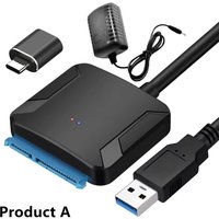 SATA to USB 3.0 Cable Up to 6 Gbps for 2.5/3.5 Inch External HDD SSD Hard Drive SATA 3 22 Pin Adapter USB 3.0 to Sata III Cord