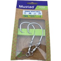 Mustad SE39943NP Demon Circle with Swivel 4X Strong Offset Live Bait Fishing Hooks