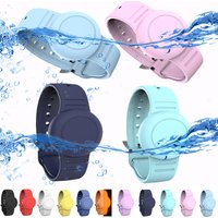 Waterproof Airtag Bracelet for Kids- Soft Silicone Air tag Wristband Protective Watch Band Case Cover, Lightweight GPS Tracker