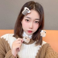 3D Koala Hair Clip for Girls - Cute Plush Claw Clip, Cartoon Furry Hairpin, Side Clip Hair Accessory