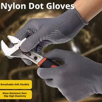 10PCS Nylon Dots Gloves Outdoor Work Cycling Fitness Breathable Non-slip Dispensing Gloves Unisex Multicolor Garden Labor Gloves